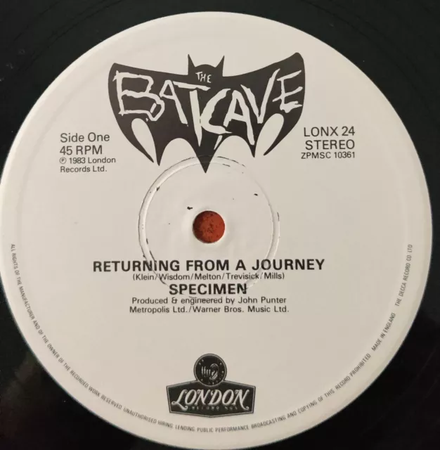 Specimen – Returning (From A Journey) 12" Vinyl Record 1983 London Records 3