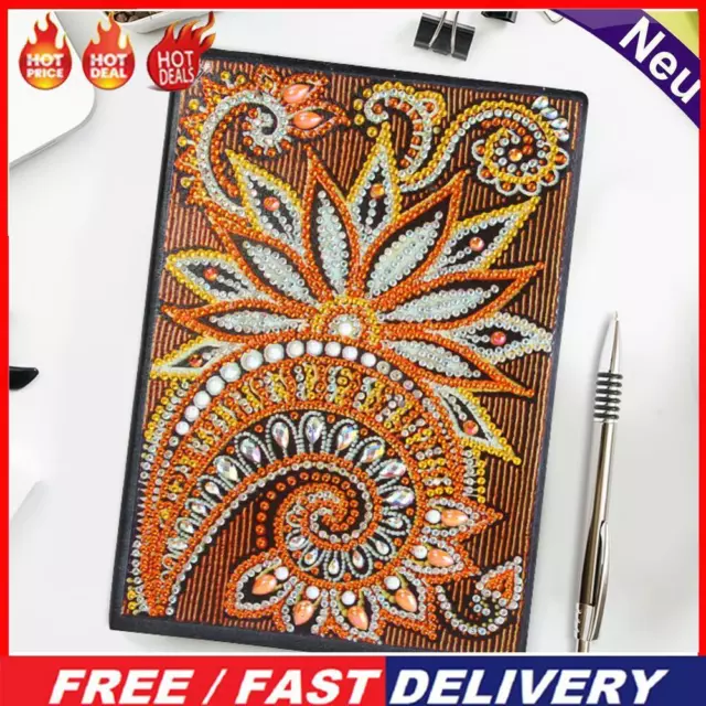 DIY Mandala Special Shaped Diamond Painting 50 Page A5 Sketchbook Office Notepad