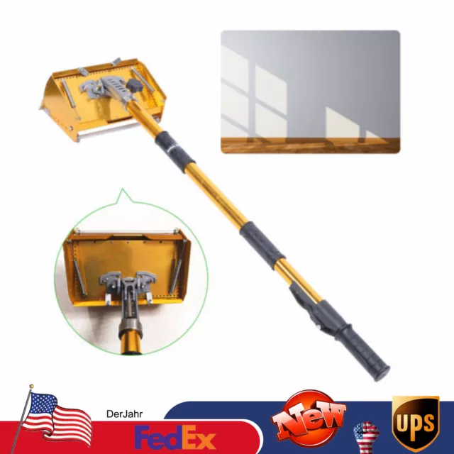Mud Putty Drywall Flat Finishing Box Tool Extendable Handle 40''-64'' Home