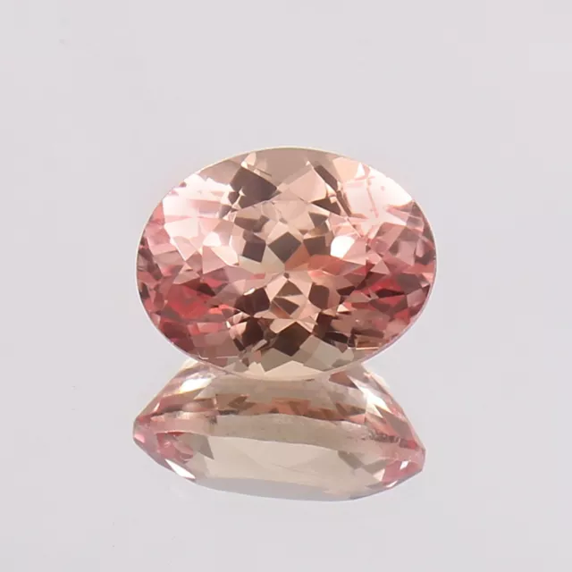 Natural Flawless Peach Pink Color Morganite Loose Oval Gemstone Cut 10x8 MM 2