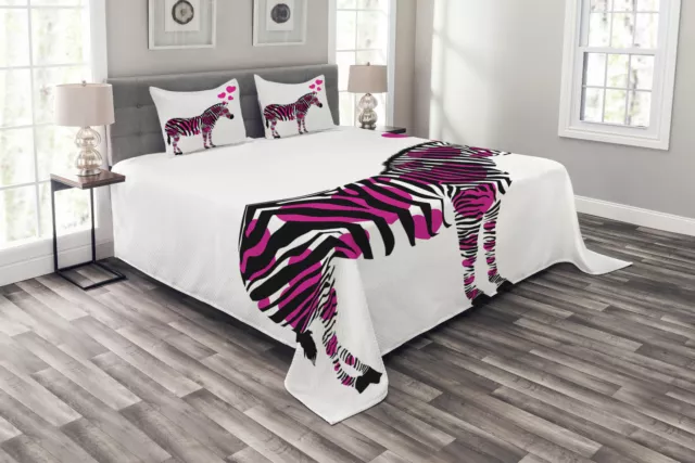 rose Zebra Couvre lit animaux romantique