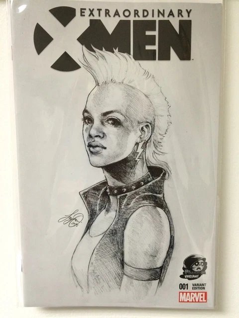 Extraordinary X-men #1 (2016) Phantom Variant B&W Sketch Oum Cover Marvel Comics