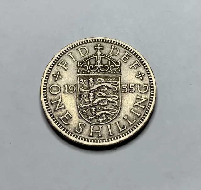 1955 Great Britain Coin One Shilling KM# 876 Europe England EXACT COIN SHOWN