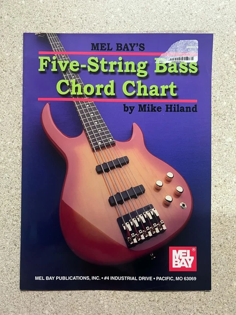 MEL BAY'S FIVE-STRING Bass Chord Chart by Mike Hiland Used EUR 7,53 ...