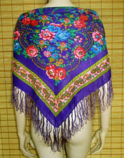PANNO COSTUME COLORATO - SPALLINE - LANA/POL. - VINTAGE - COME NUOVO - 79x85 cm