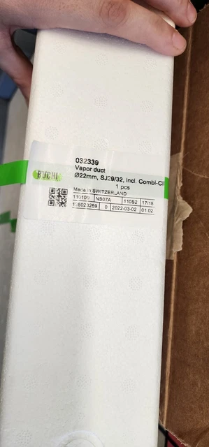Buchi Vapor Duct with CombiClip, P/N 032339