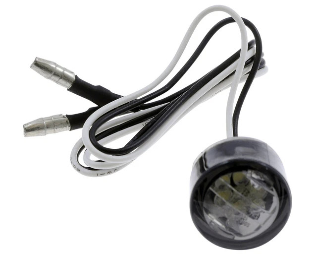 Feux de position mini moto LED Shin YO, MICRO PIN à encastrer, verre teinté, 18x