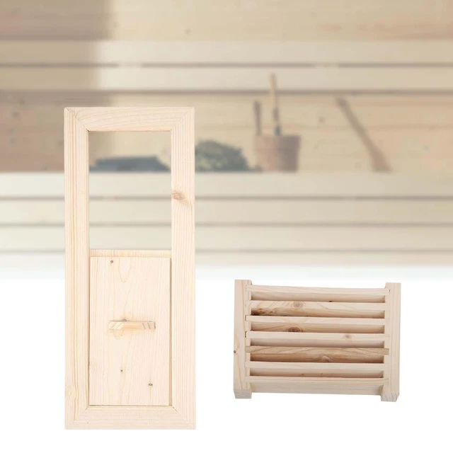 SAUNA VENT KIT Wooden Louvers Panel Ventilation Equipment for Steam