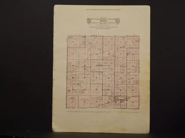 Minnesota Swift County Map Moyer Township 1931 Y6#56