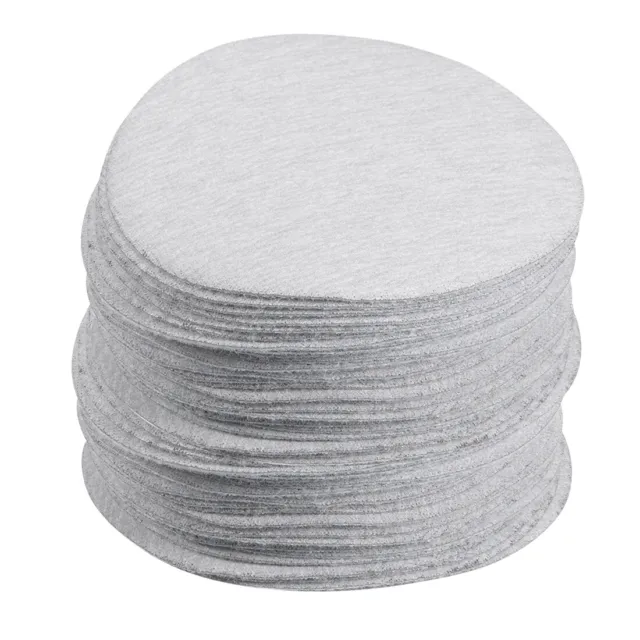 50 Pcs 3-Inch Aluminum Oxide White Dry Hook and Loop Sanding Discs 320 Grit
