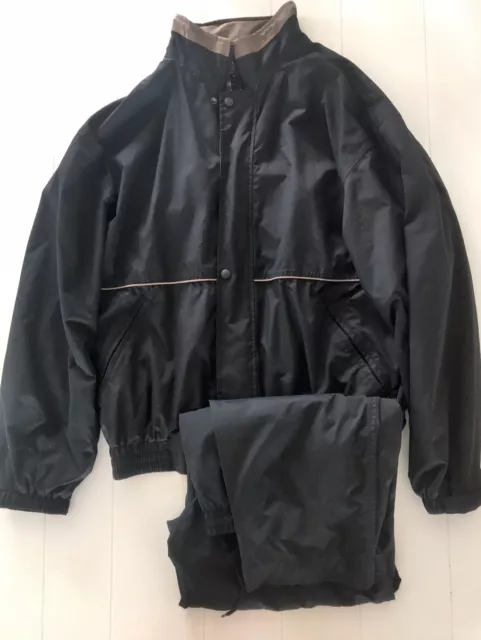 Sun Mountain Men's Waterproof Black Golf Rain Suit - Jacket and Pants Size Large