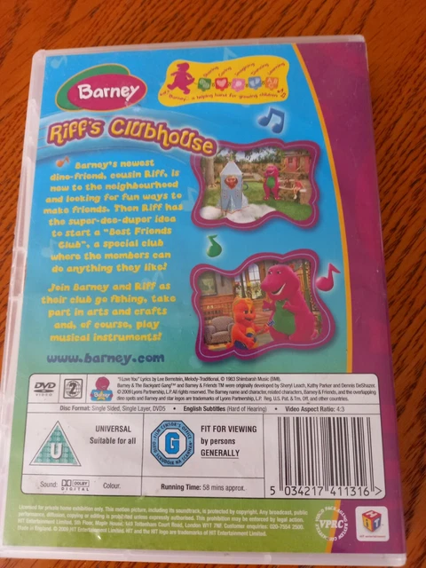BARNEY RIFFS CLUBHOUSE Dvd Kids £7.99 - PicClick UK