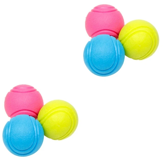 2 stücke Haustier Spielzeug Bälle Hund Spielzeug Welpengummi Tennis Ball Zähne