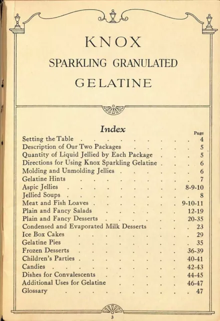 Knox Gelatine Dainty Desserts Salads Candies 1927 Recipes Booklet Cookbook CPC26 3