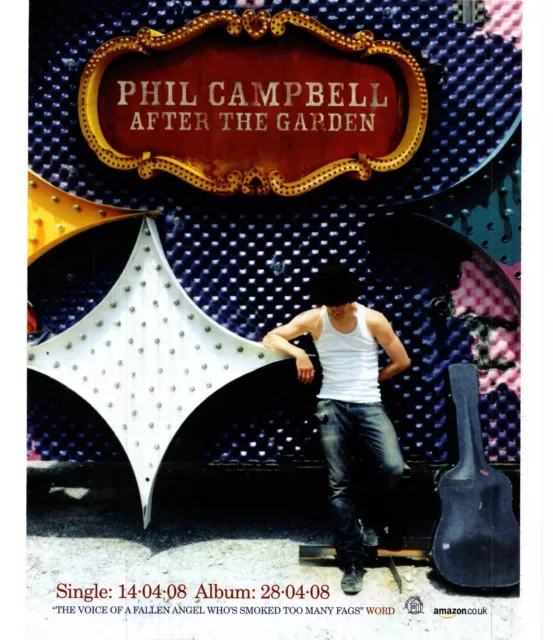 (Wor4) Magazine Advert 12X9" Phil Campbell : After The Garden Album