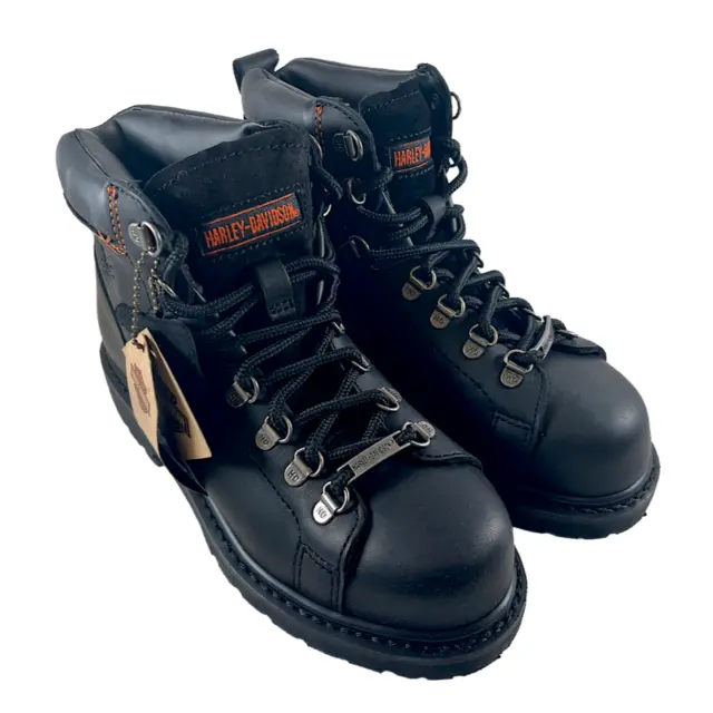 Harley-Davison 32-HDBEL03 Gabby Black Leather Women's Size 9 Steel Toe Boots