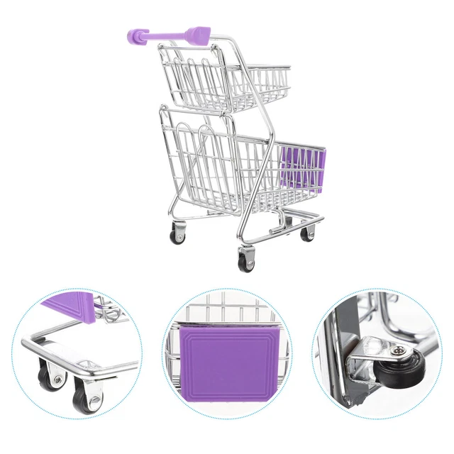 Piccolo carrello della spesa bambino mini metallo bambino shopping tavolo giocattolo