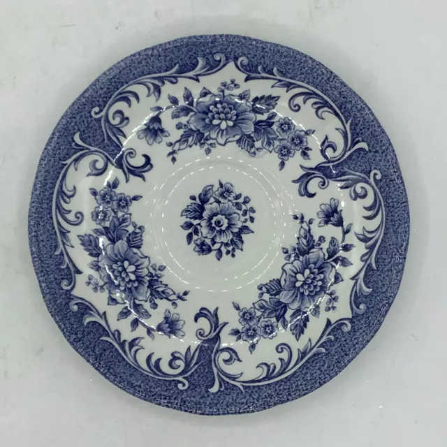 Royal Staffordshire Avondale Ironstone JG Meakin Blue Floral Saucer