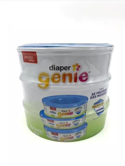 (3) Brand NEW & Sealed • Playtex Baby "Diaper Genie" Refill Bags • 810 Diapers