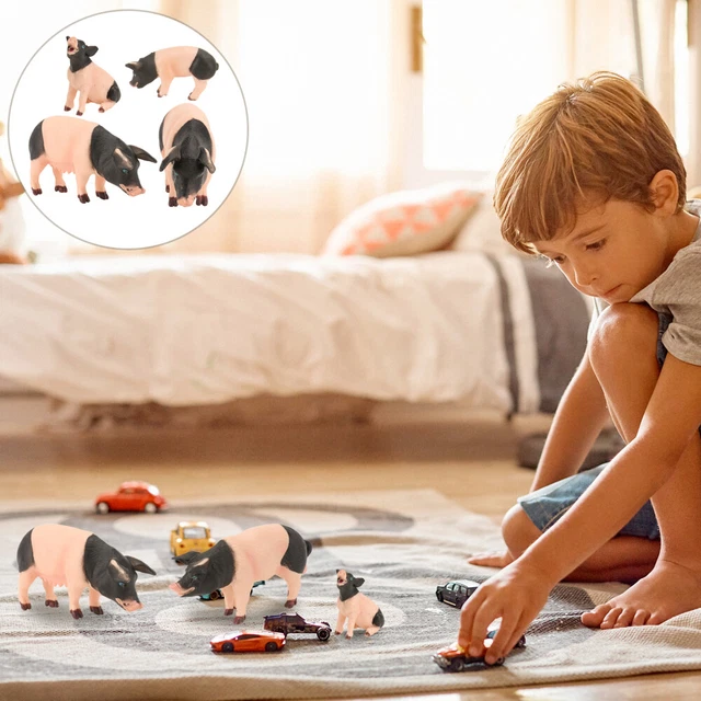 4 pz modello maiale giocattolo - modello giocattolo animale puzzle