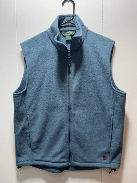 WOOLRICH MEN’S SIZE Medium Full-Zip Fleece Sleeveless Vest Blue $19.99 ...