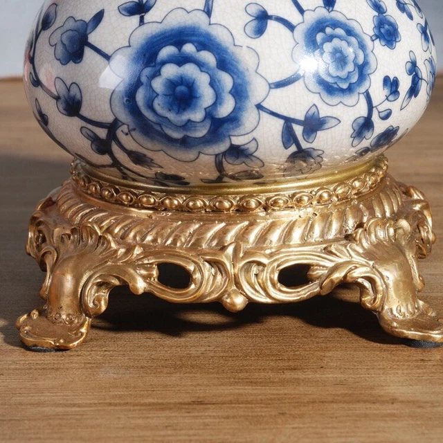 35cm Chinoiserie Antique style blue and white Chinese Urn Ginger Jar Vase