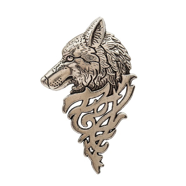 Herren Gentleman Retro Schönes Schmuckstück Abzeichen Brosche Wolf Pin Geschenk