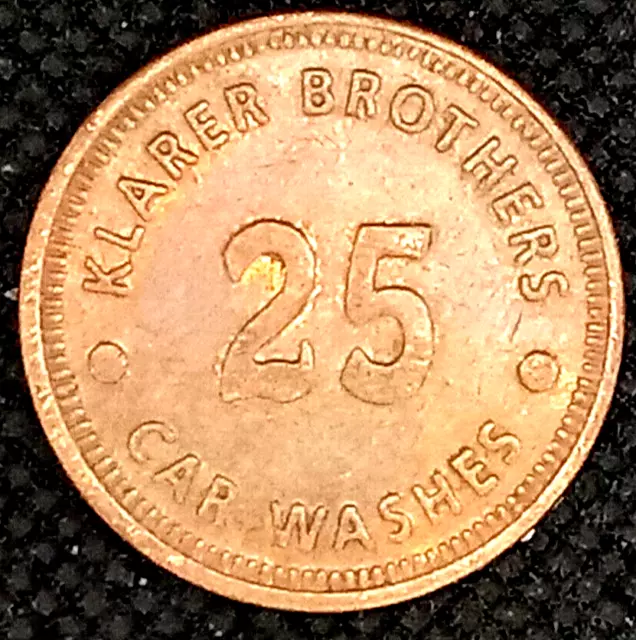 Klarer Brothers Car Wash Token Surprise Arizona Brass 1"