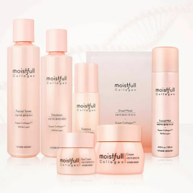 Etude House Moistfull Collagen Line Toner Essence Emulsion Eye Cream Mask Pack