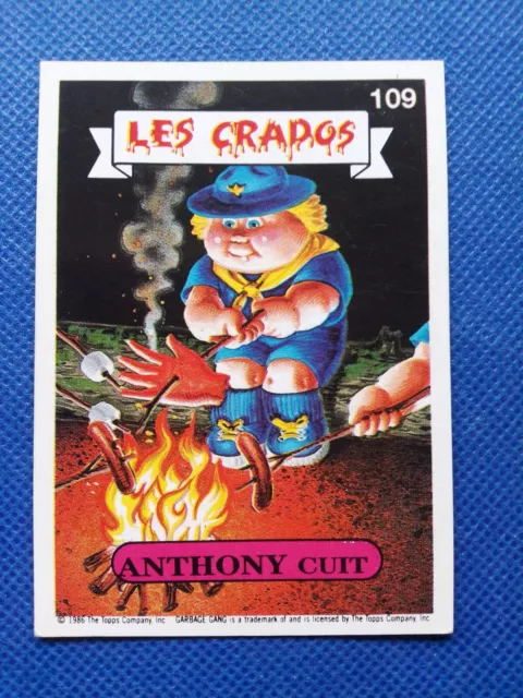 Les Crados / Carte numéro 109 /French Garbage Pail Kids.