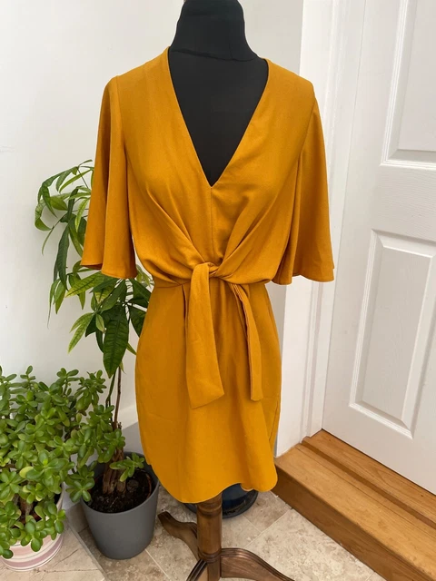 Miss selfridge mustard clearance dress