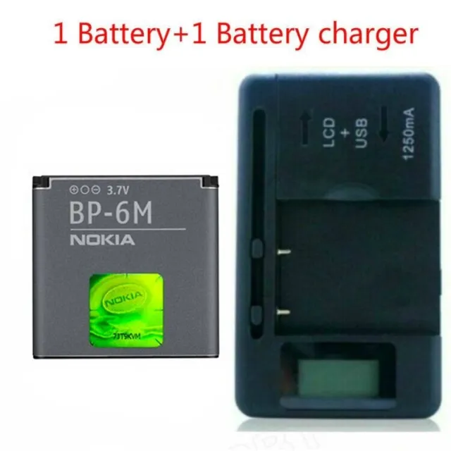 Original For Nokia BP-6M 3250 6280 N73 6233 6151 N93 6288+Battery charger