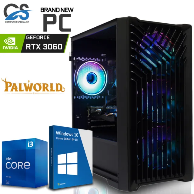 Fast Gaming PC Intel Core i3 11th GEN / 16GB RAM / 1TB SDD / 8GB RTX 3060 / W10