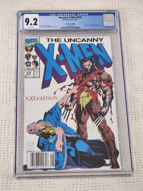 Uncanny X-men 276 CGC 9.2 Wolverine Marvel Comics Claremont Jim Lee Cover Xmen!