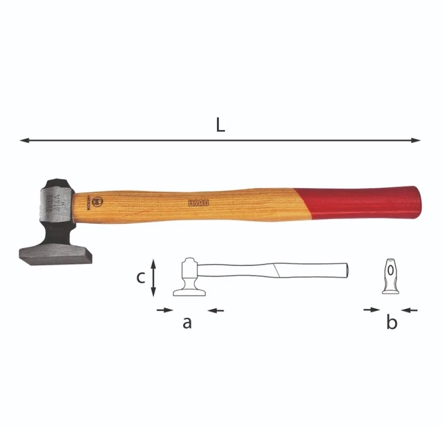 Marteau À Tête Plan avec Poignée En Hickory 414 290mm A Usag-U04140001