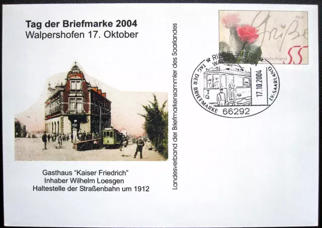 Bund BRD GA Plus-Brief SST Riegelsberg Walpershofen Tag der Briefmarke 2004