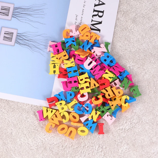 200 pz decorazioni numeriche in legno lettere disco di legno decorazione bambino