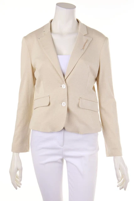 MAGLIA CHIC Blazer Effetto Metallico D 36 oro NUOVO