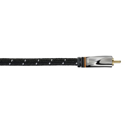 Câble RCA numérique mâle 1 conn 1 conn mâle doré 5,0 m textile 
