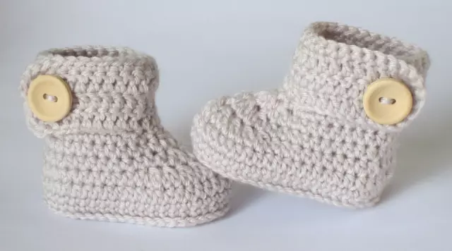 Handmade Baby Knitted Crochet Booties Shoes /Newborn-3 months