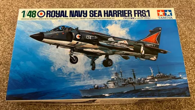 Tamiya 61026 Royal Navy Sea Harrier FRS.1 Military Aircraft Model Kit Scale 1/48