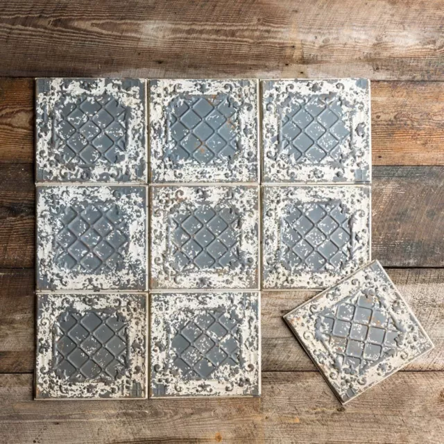 Park Hill Collection Decorative Tin Ceiling Tile - Antique Cream Color