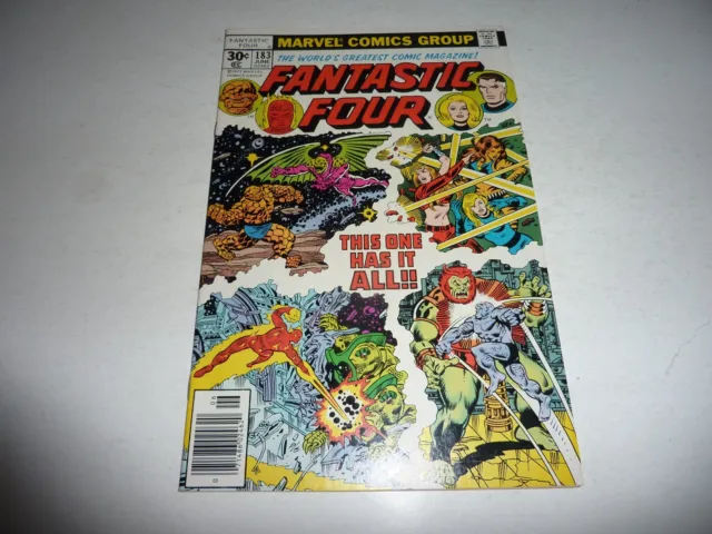 FANTASTIC FOUR #183 Marvel Comics 1977 Annihilus Tigra Blastaar App. VF 8.0