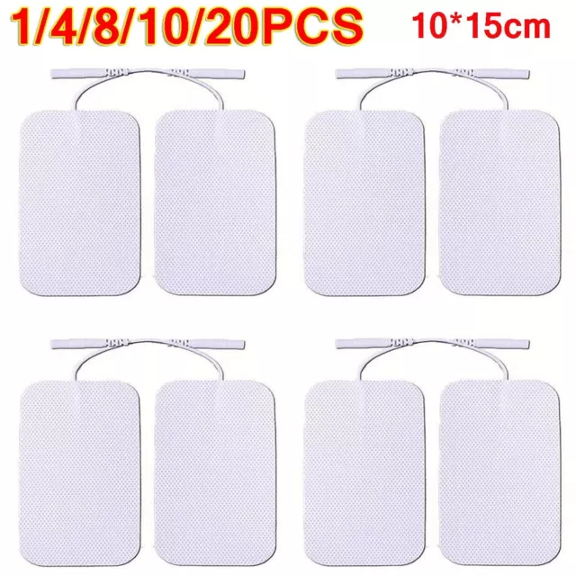 1-20X Electrode Pads Machine Massages Replacement Self-Adhesive 15*10cm For TENS