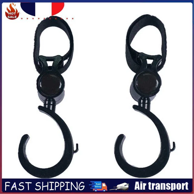 2pcs/lot Baby Stroller Accessory Hooks Multifunction Baby Stroller Black Plastic