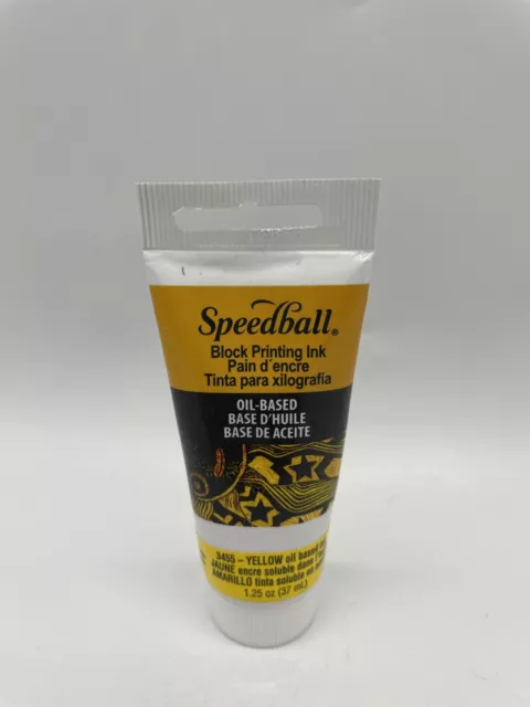 Speedball Yellow Oil Based Ink Block Printing Ink 37ml 1.25 oz