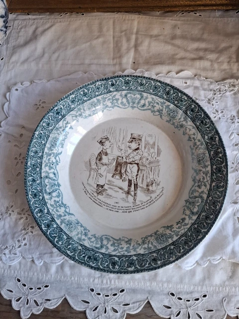 Dessous De Plat Ancien Choisy-le-Roi – Bois Et Faïence, Décor Oriental, 19ème