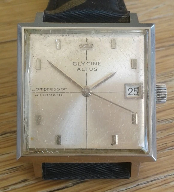 VINTAGE MEN'S WATCH GLYCINE ALTUS Compressor Automatic Calendar