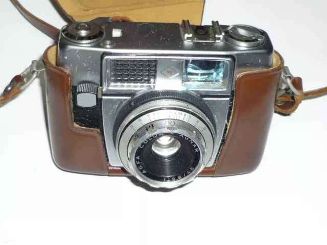 alter Fotoapparat AGFA Silette - LK mit Ledertasche