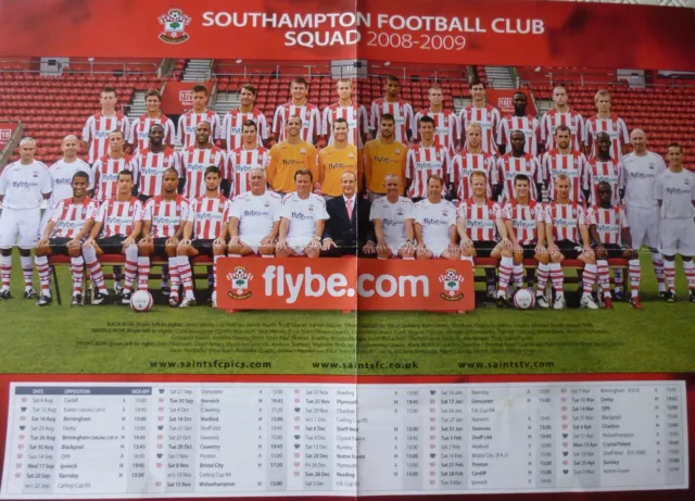 Southampton Football Club  Home, Away and Cup Match Programmes Season 2008/2009